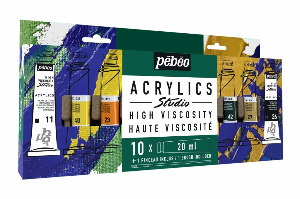 Akrylové barvy - sada 10x20ml