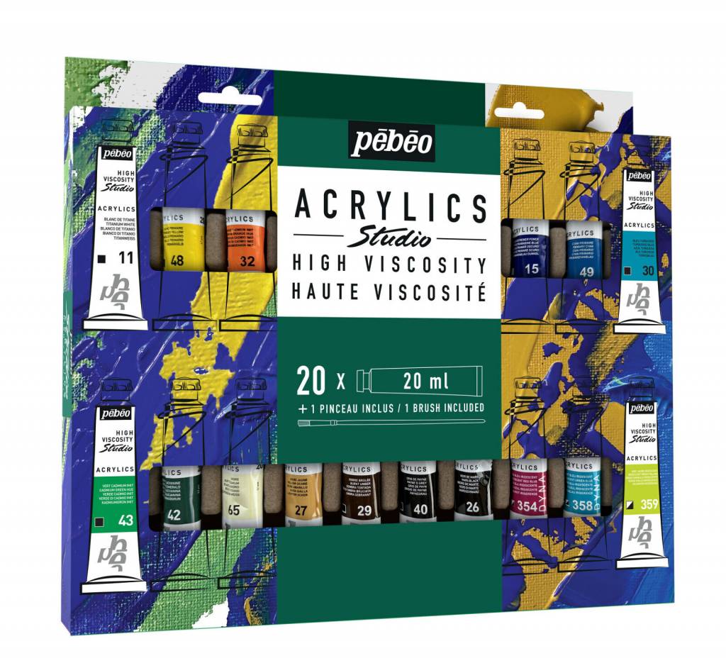Akrylové barvy sada - 20x20ml