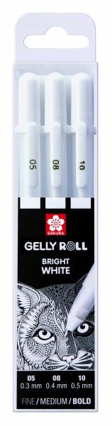 Sada Gelly Roll bílá 3ks
