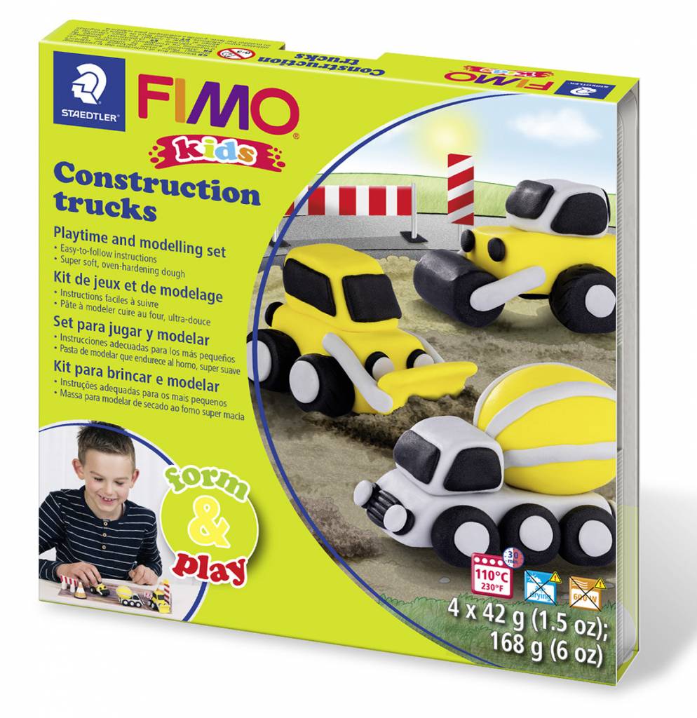 Sady Fimo KIDS Staedtler: Stavební auta - Sada Fimo Kids