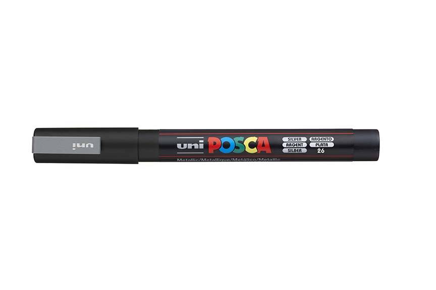 Akrylový fix Posca PC-3M (jednolivě): Silver 