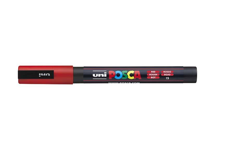 Akrylový fix Posca PC-3M (jednolivě): Red