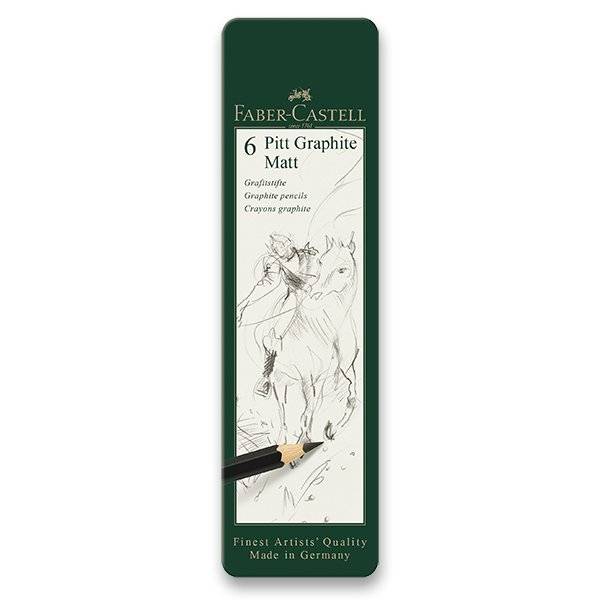Grafitové tužky Faber-Castell Pitt Graphite Matt - sada 6ks