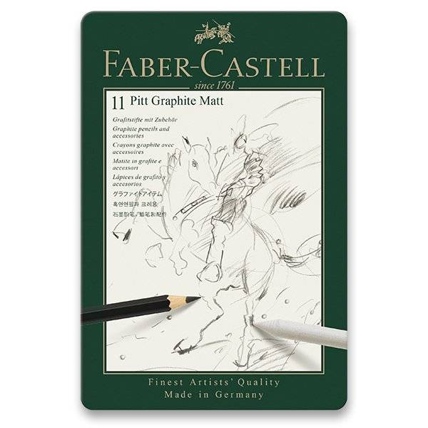 Grafitové tužky Faber-Castell Pitt Graphite Matt - sada 11ks