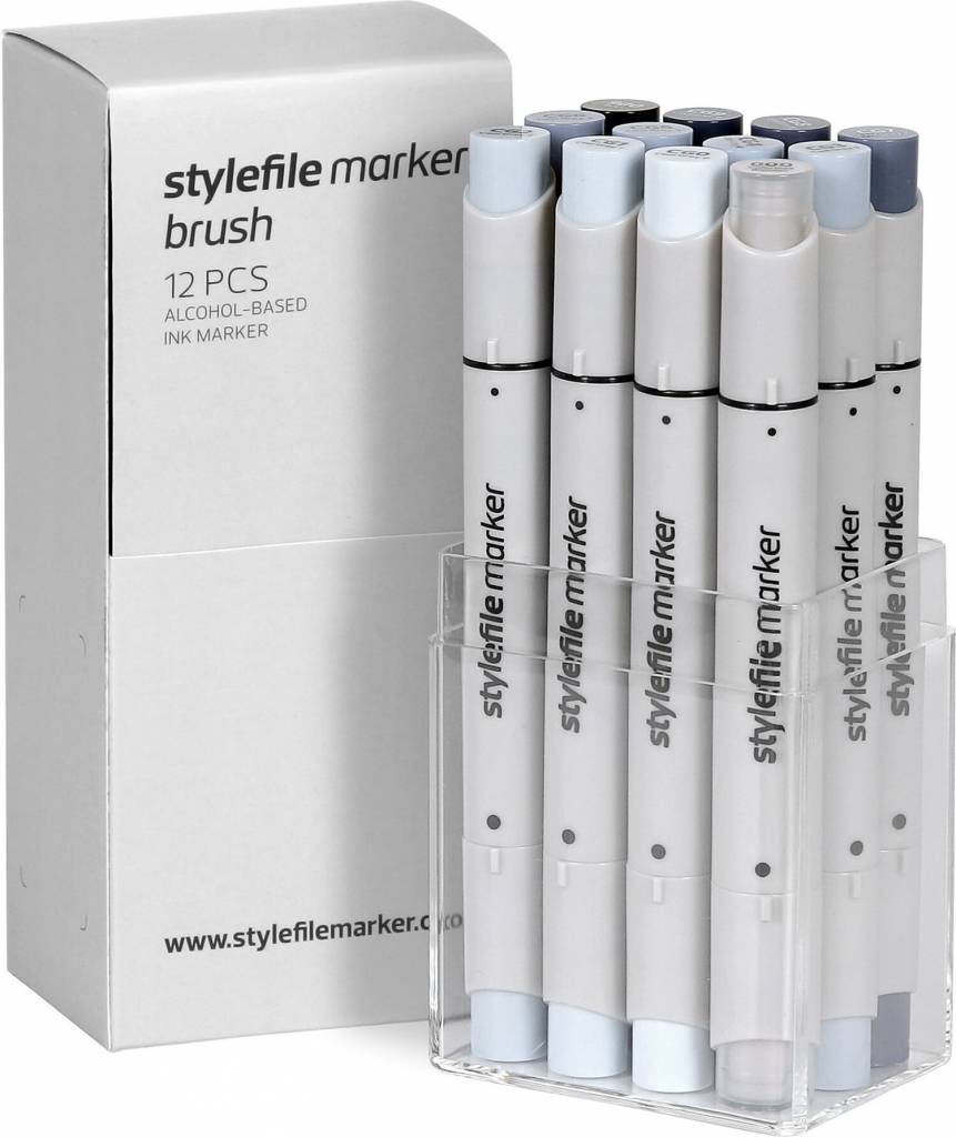 Stylefile fixy Brush - Cool Grey set