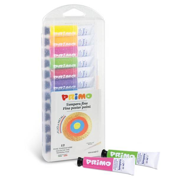 Temperové barvy fluo+metal 12ks