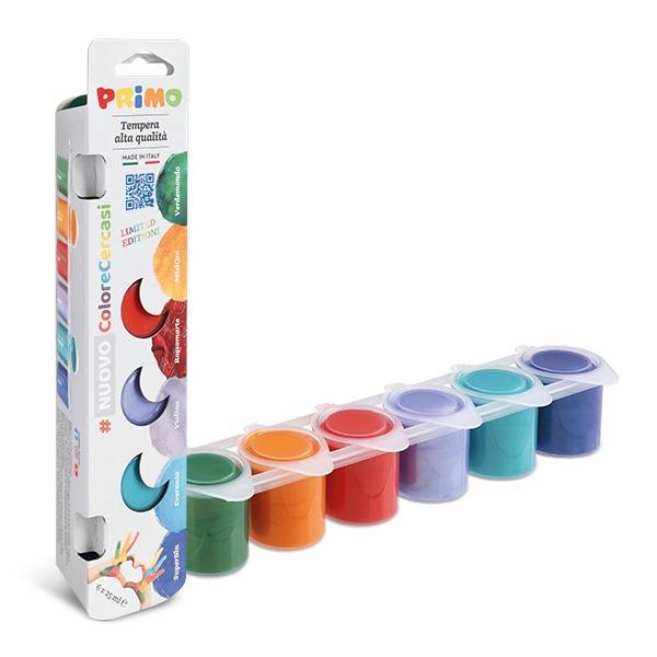 Perleťové temperové barvy v kalíšku 6x25ml