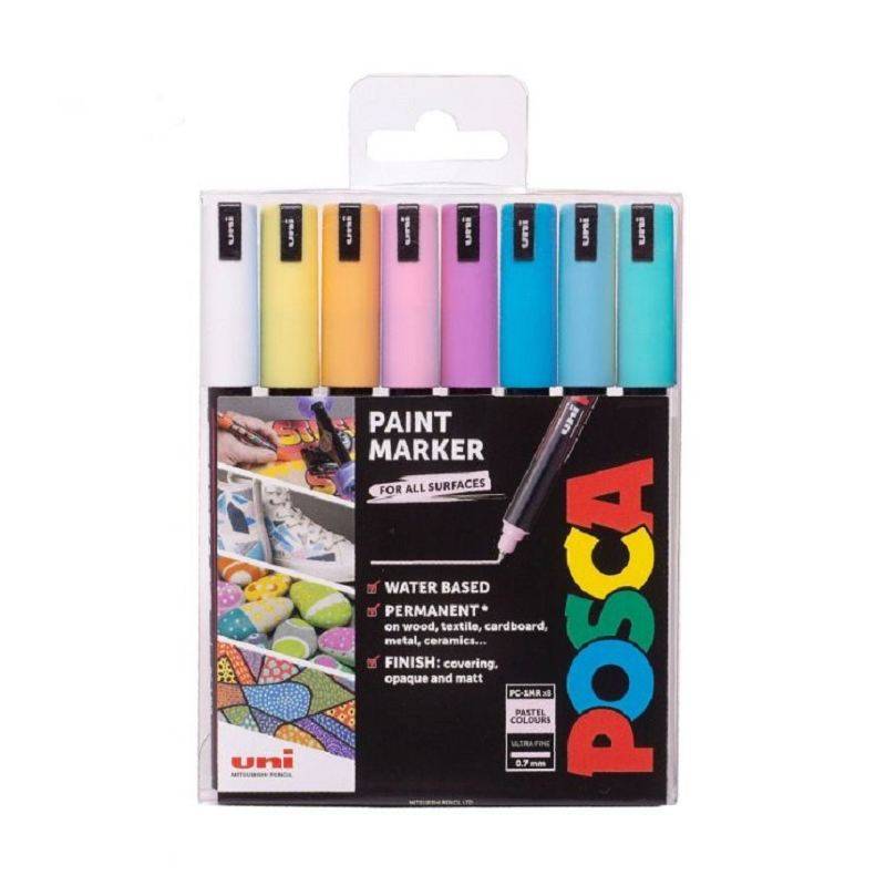 Pastelové fixy Posca  PC-1MR - sada 8ks