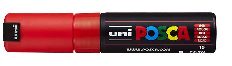 Akrylový fix Posca PC-7M (jednolivě): Red