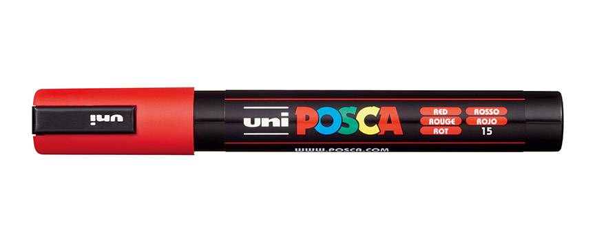 Akrylový fix Posca PC-5M (jednolivě): Red