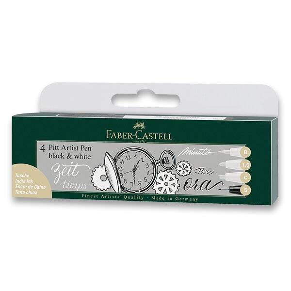 Sada PITT artist pen 4ks - Black & White