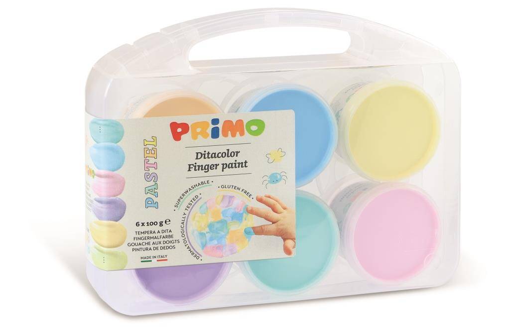 Prstové barvy Primo pastel 6x100g