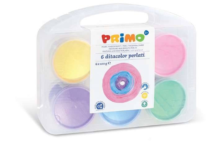 Prstové barvy Primo perleť 6x100g
