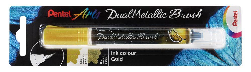 Pentel Dual Metallic Brush - různé druhy: Gold