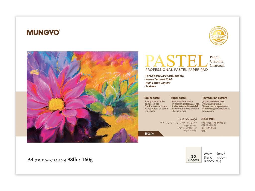 Mungyo Pastel skicák A4 - bílá