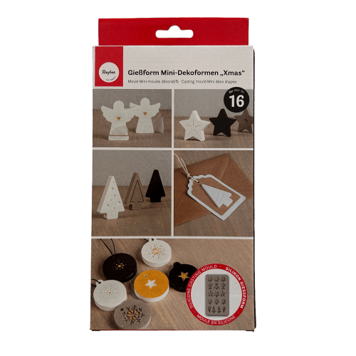 Silikonová odlévací forma - vánoční mini přívěsky, 5 tvarů