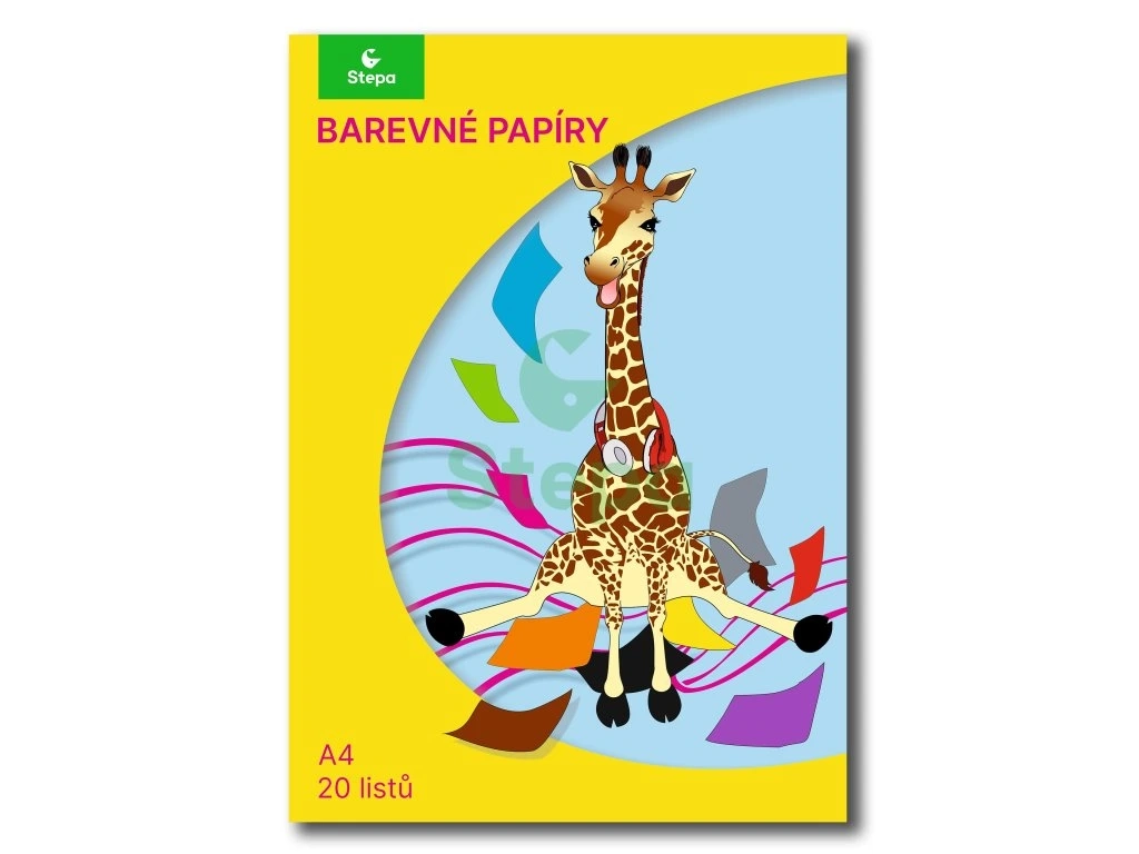 Složka barevných papírů - mix barev