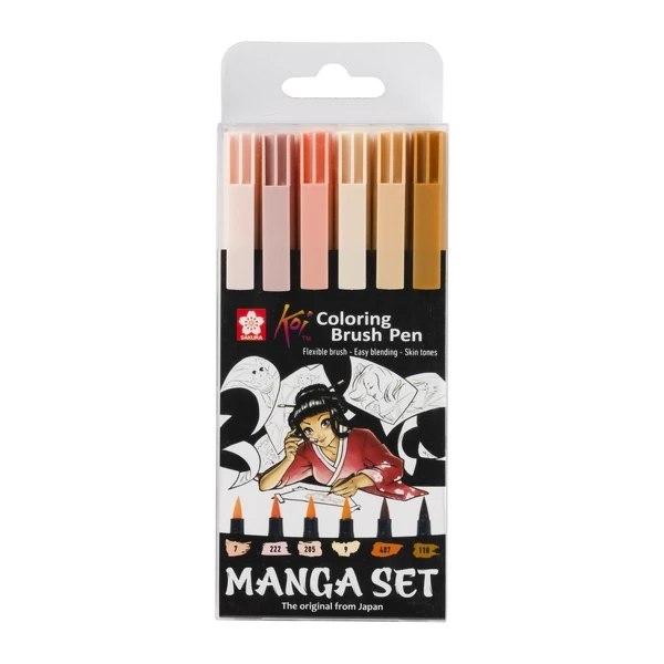 Sada Koi akvarelových fixů "Manga"