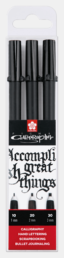 Sada Pigma Calligrapher 3ks