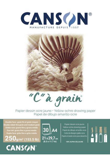 Skicák "C"a grain A4 okrový