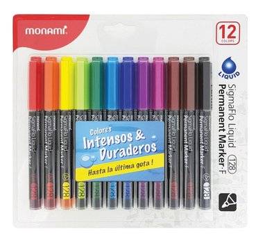 Permanentní popisovače Monami F128 SigmaFlo sada 12ks