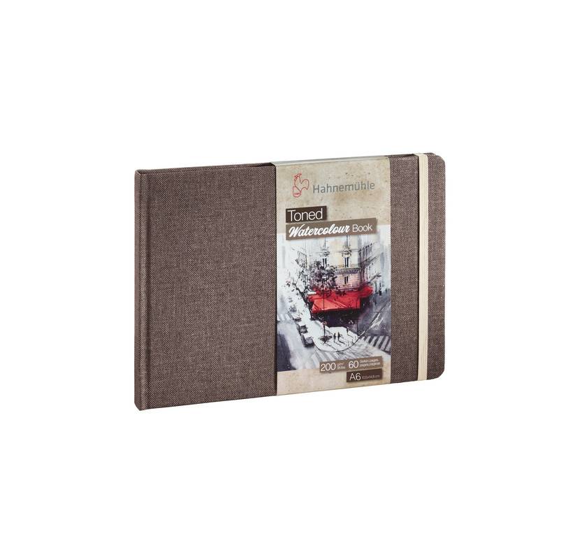 Toned Watercolour Book A6 na šířku - béžová