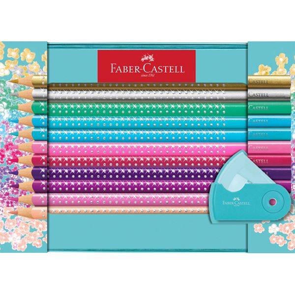 Pastelky Sparkle 20ks + ořezávátko