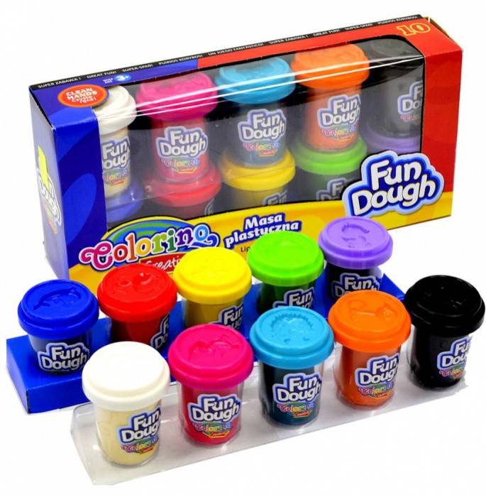 Modelovací hmota Colorino Fun Dough 10x56g