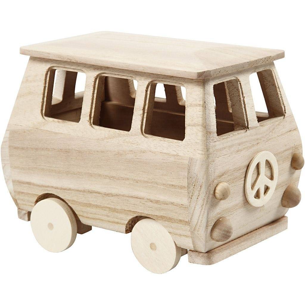 Dřevěný Minibus 17x10x13cm