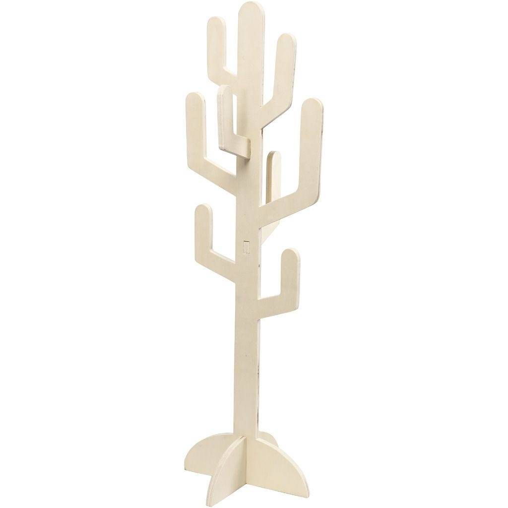 Dřevěný kaktus 60cm