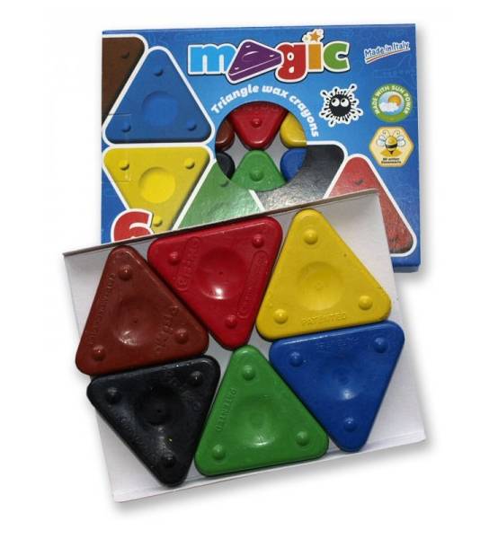 Voskovky trojboké Magic 6ks