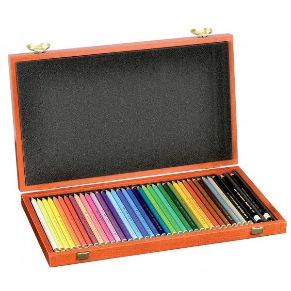 Pastelky Polycolor 36ks - dřevěná kazeta