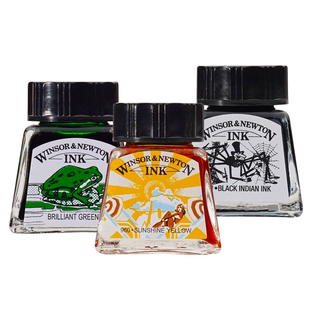 Šelakové tuše Winsor & Newton (14ml)
