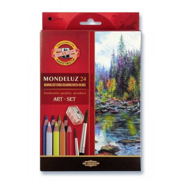 Akvarelové pastelky Mondeluz 24ks
