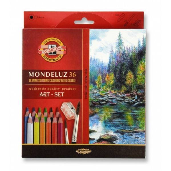 Akvarelové pastelky Mondeluz 36ks