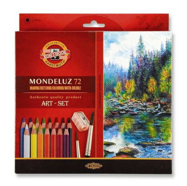 Akvarelové pastelky Mondeluz 72ks