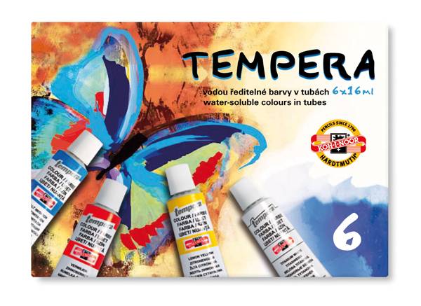 Temperové barvy 6ks