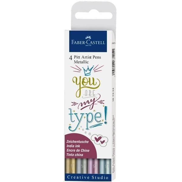 Popisovače Pitt Artist Pens Metallic 4ks