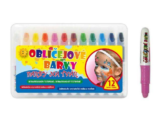 Barvy na obličej set 12ks
