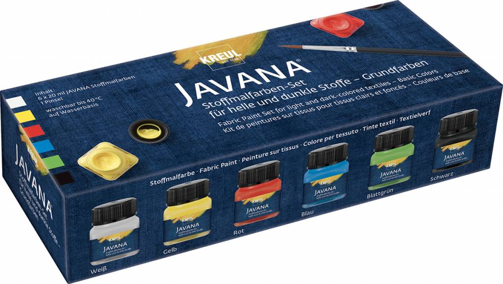 Sada barev na textil Javana 6x20ml Základní